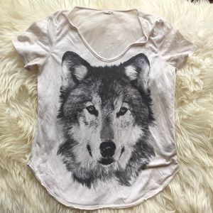 Garage Tops - White Garage Wolf Tee M Garage Tops - White Garage Wolf Tee M